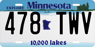 MN license plate 478TWV
