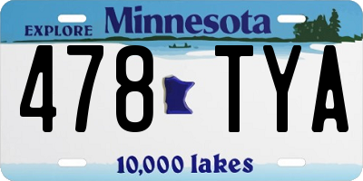 MN license plate 478TYA