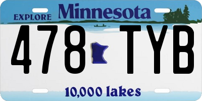 MN license plate 478TYB