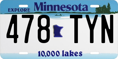 MN license plate 478TYN