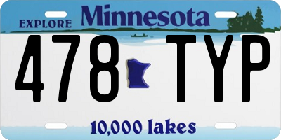 MN license plate 478TYP