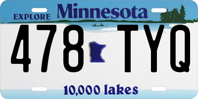 MN license plate 478TYQ