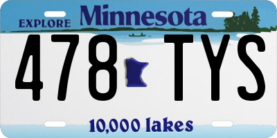 MN license plate 478TYS