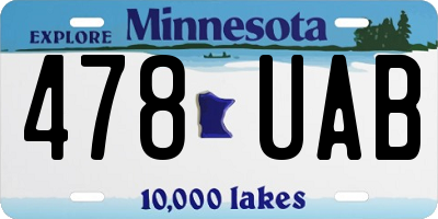MN license plate 478UAB