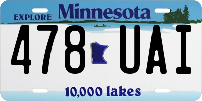 MN license plate 478UAI