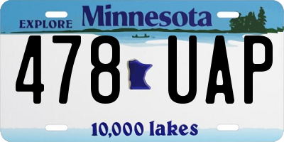 MN license plate 478UAP