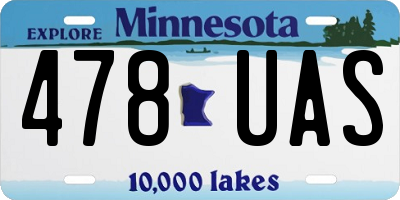 MN license plate 478UAS