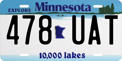 MN license plate 478UAT
