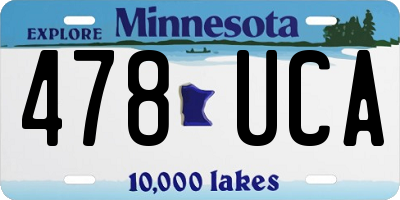 MN license plate 478UCA