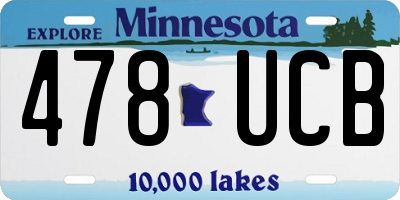 MN license plate 478UCB