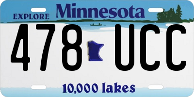 MN license plate 478UCC