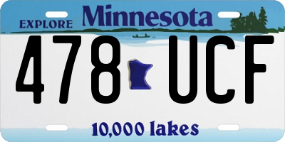 MN license plate 478UCF