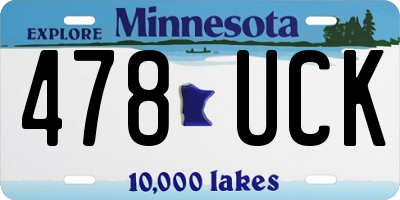 MN license plate 478UCK