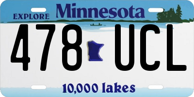 MN license plate 478UCL