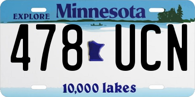 MN license plate 478UCN