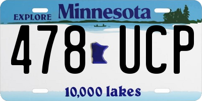 MN license plate 478UCP