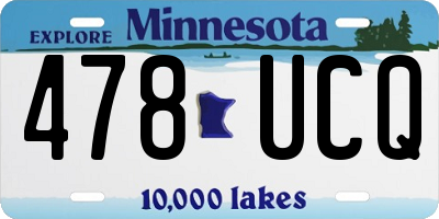 MN license plate 478UCQ
