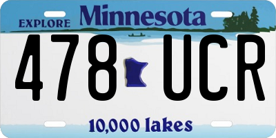 MN license plate 478UCR