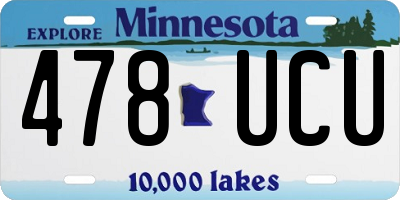 MN license plate 478UCU