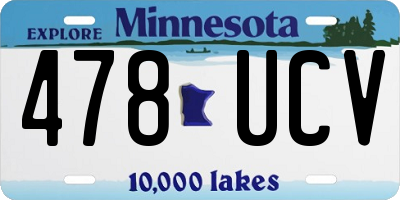 MN license plate 478UCV