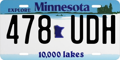 MN license plate 478UDH