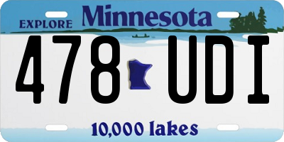 MN license plate 478UDI