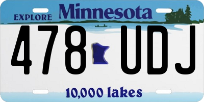 MN license plate 478UDJ