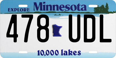 MN license plate 478UDL