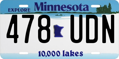 MN license plate 478UDN