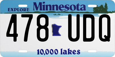 MN license plate 478UDQ