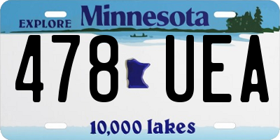 MN license plate 478UEA