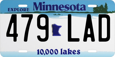 MN license plate 479LAD