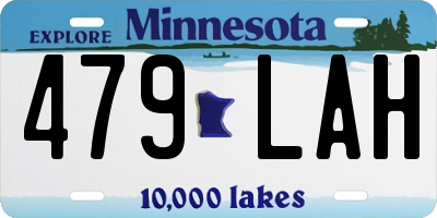 MN license plate 479LAH