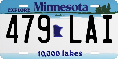 MN license plate 479LAI