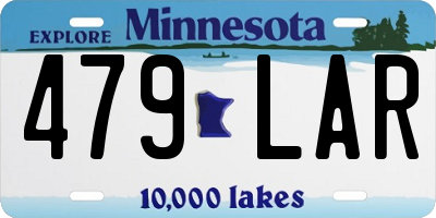 MN license plate 479LAR