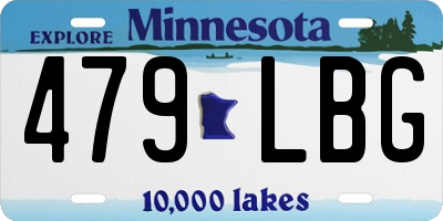 MN license plate 479LBG