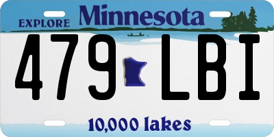 MN license plate 479LBI
