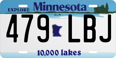 MN license plate 479LBJ