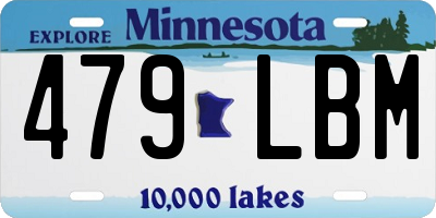 MN license plate 479LBM