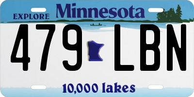MN license plate 479LBN