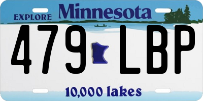 MN license plate 479LBP