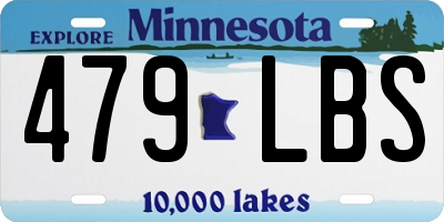 MN license plate 479LBS