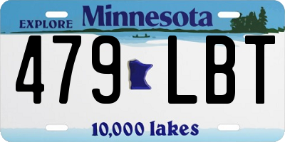 MN license plate 479LBT
