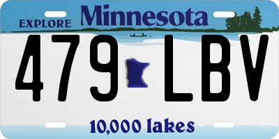 MN license plate 479LBV