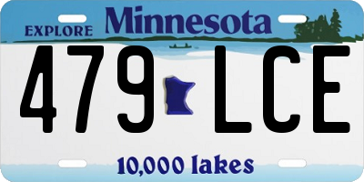 MN license plate 479LCE