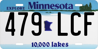 MN license plate 479LCF