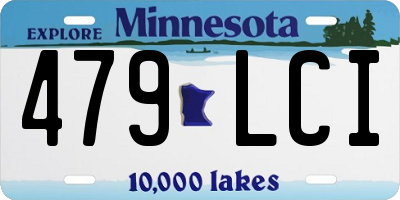 MN license plate 479LCI