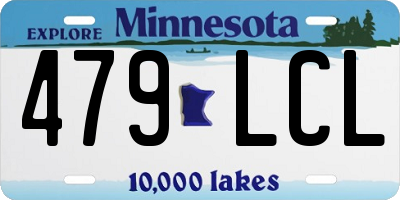 MN license plate 479LCL