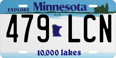 MN license plate 479LCN
