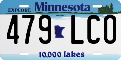 MN license plate 479LCO